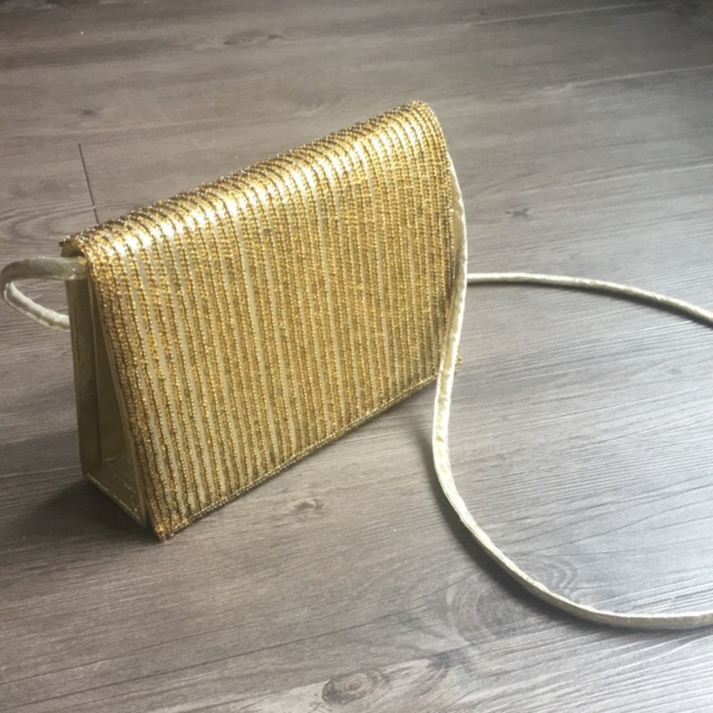 Vintage gold beaded purse